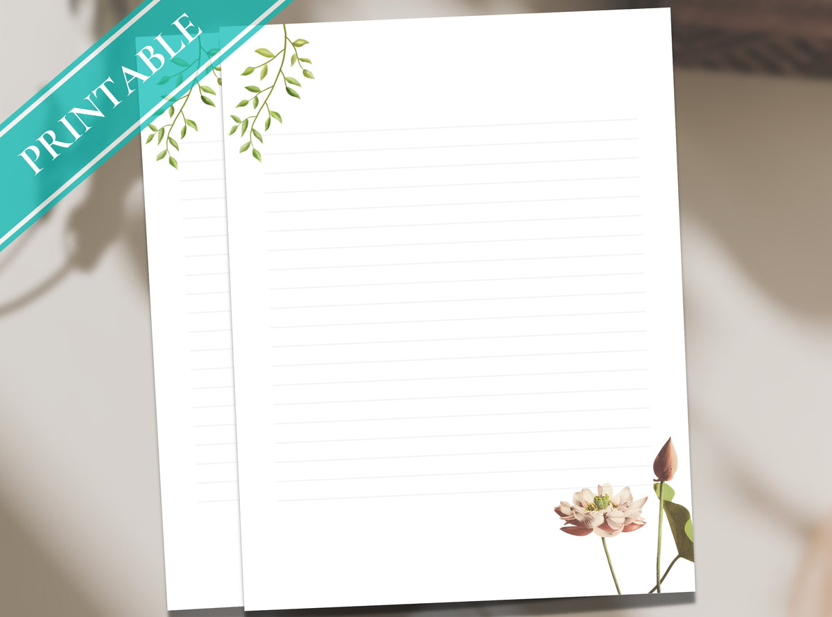 Japanese Lotus Stationery