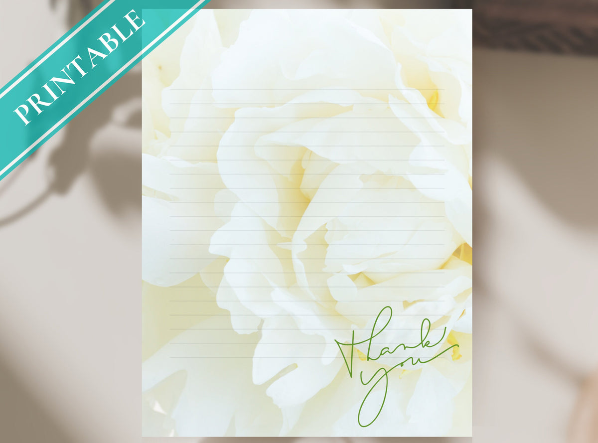 Yellow Peony Stationery