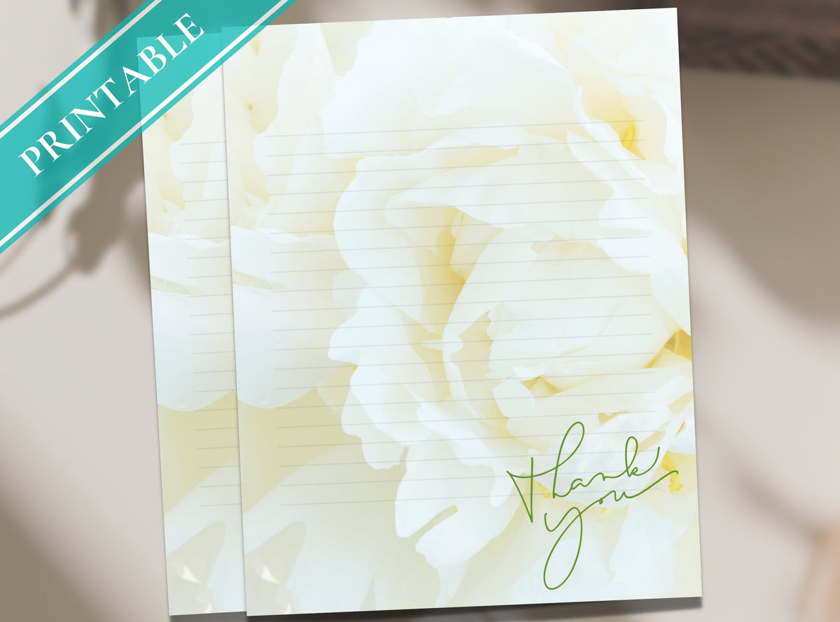 Yellow Peony Stationery