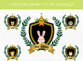 Cute Animal Crest Clipart PNGs – 15 Designs