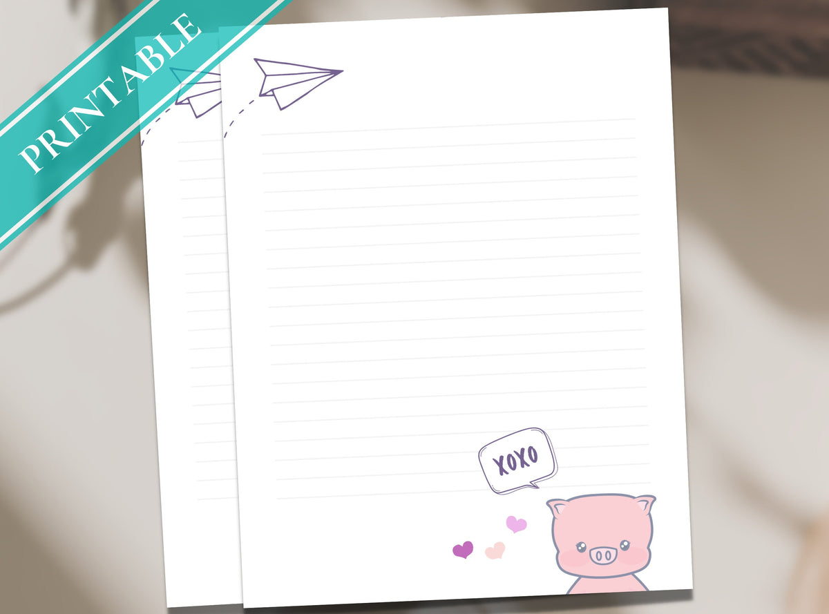 XOXO Piggy Stationery