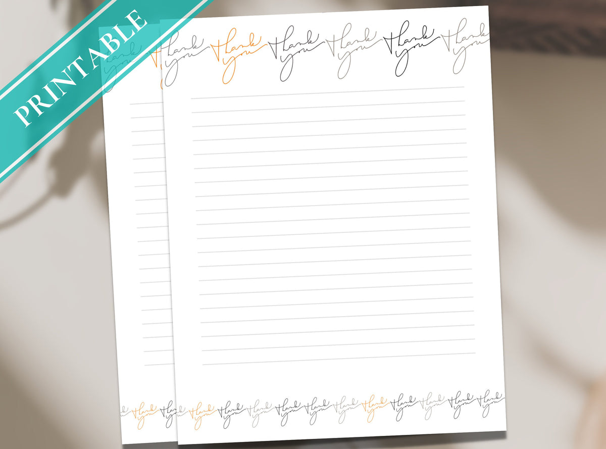 Thank You Letter Stationery