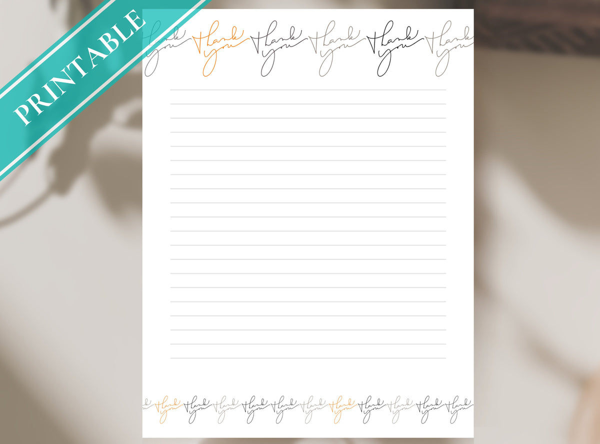 Thank You Letter Stationery