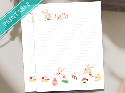 Bunnies & Sweets Stationery