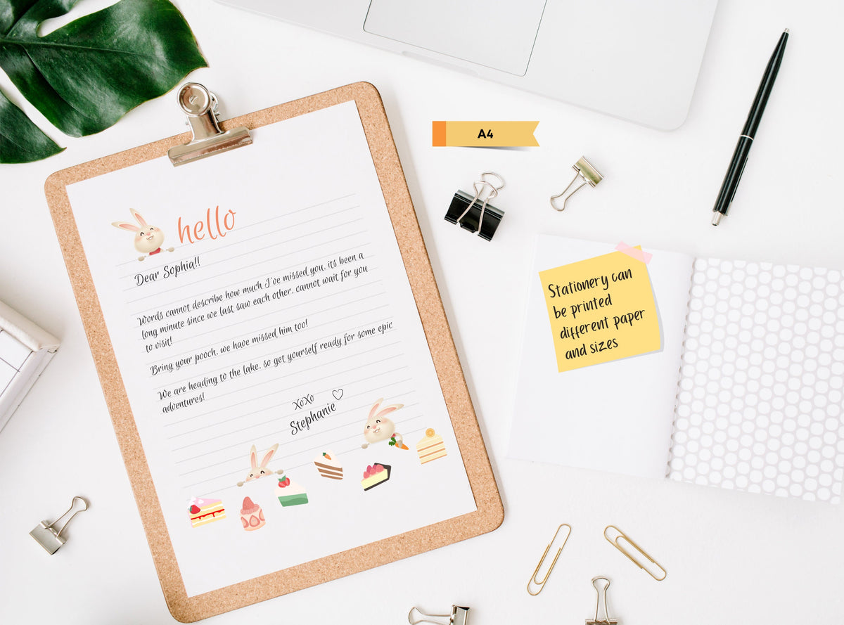 Bunnies & Sweets Stationery