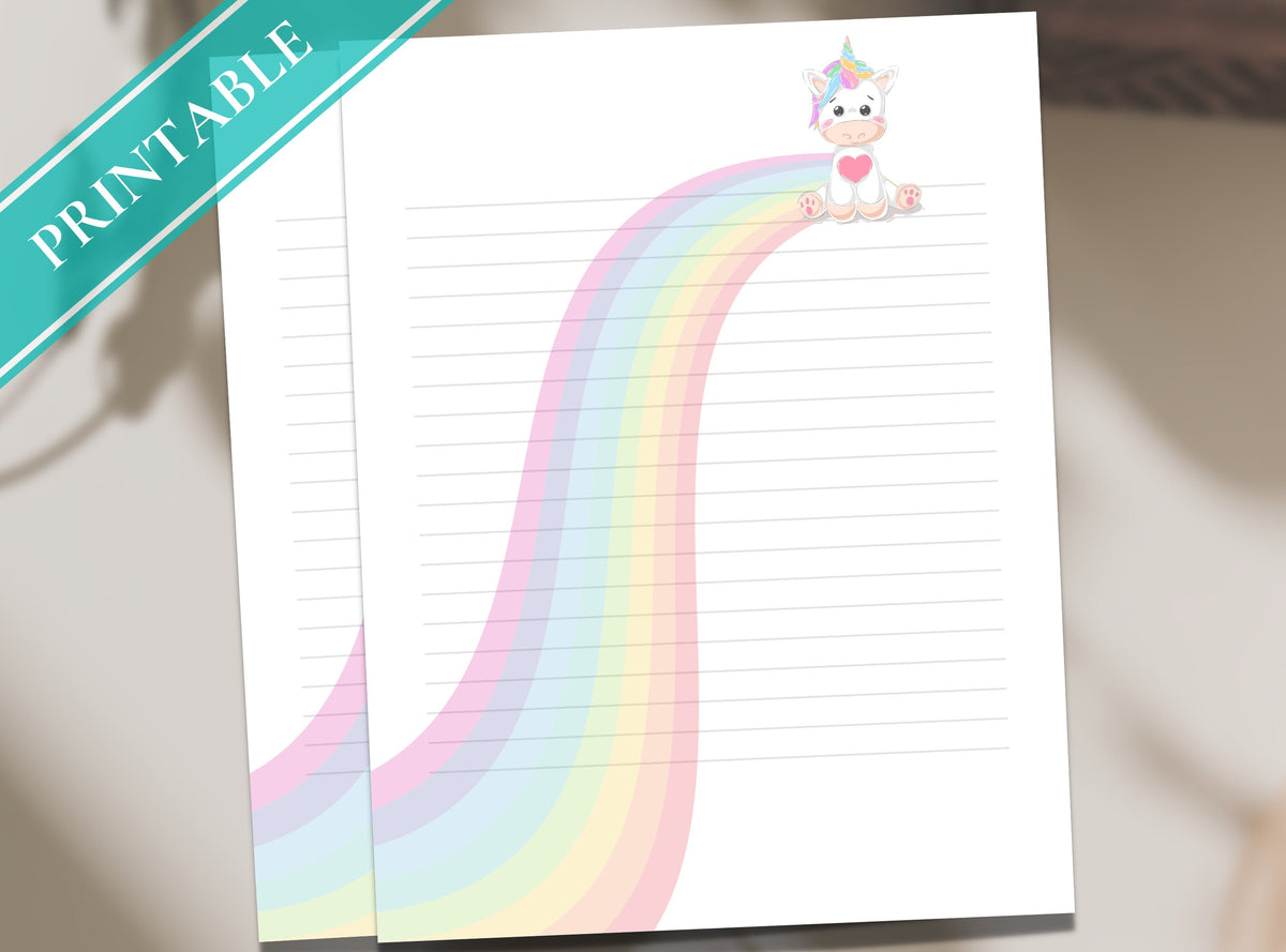 Rainbow & Unicorn Stationery