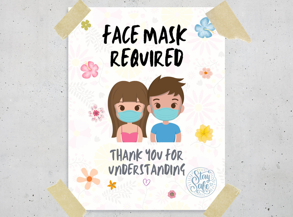Face Mask Required Sign – Friendly Printable Door Notice