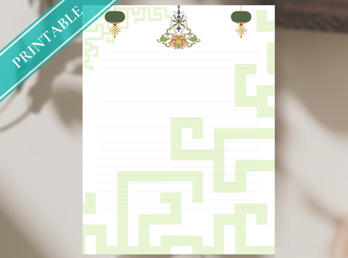 Asian Lantern Stationery