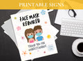 Face Mask Required Sign – Friendly Printable Door Notice