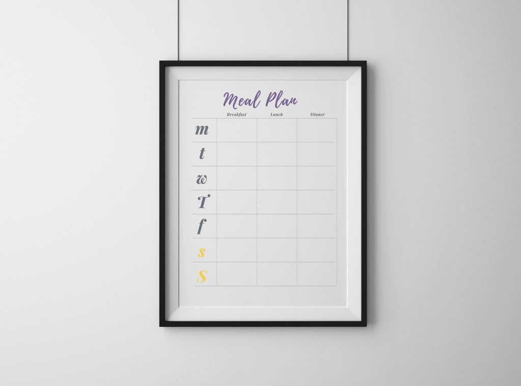 Printable Weekly Meal Planner – Menu & Shopping List
