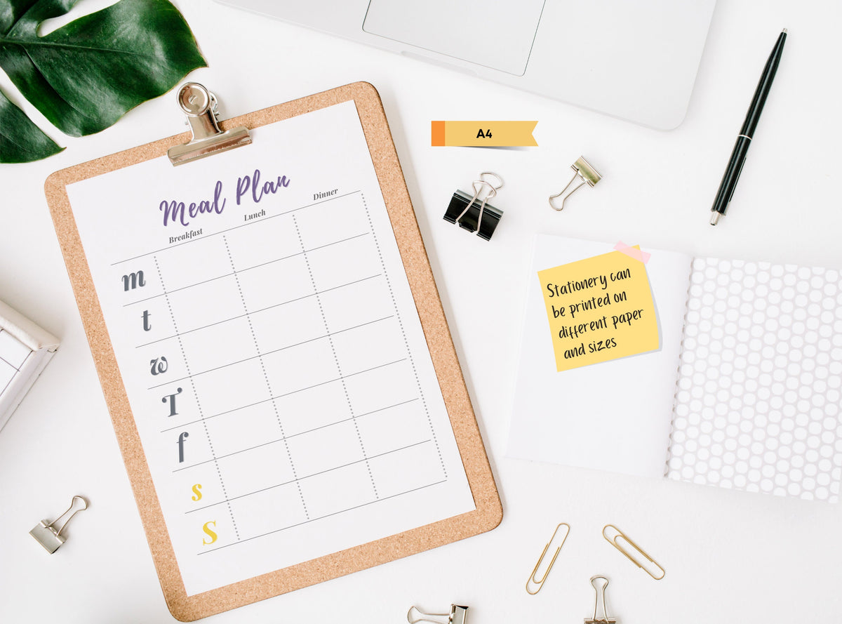 Printable Weekly Meal Planner – Menu & Shopping List