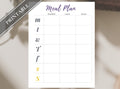 Printable Weekly Meal Planner – Menu & Shopping List