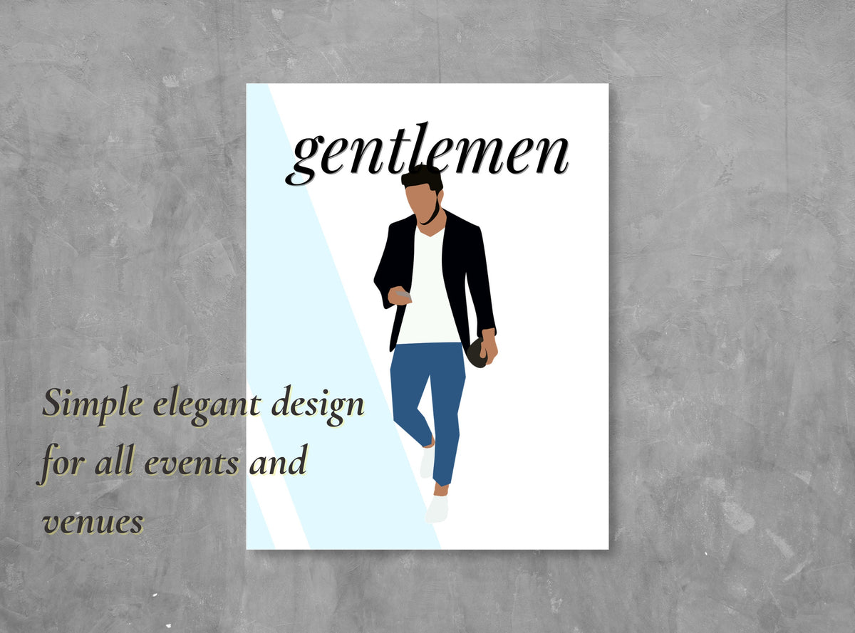 Modern Printable Bathroom Signs – 3 Designs