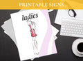 Modern Printable Bathroom Signs – 3 Designs