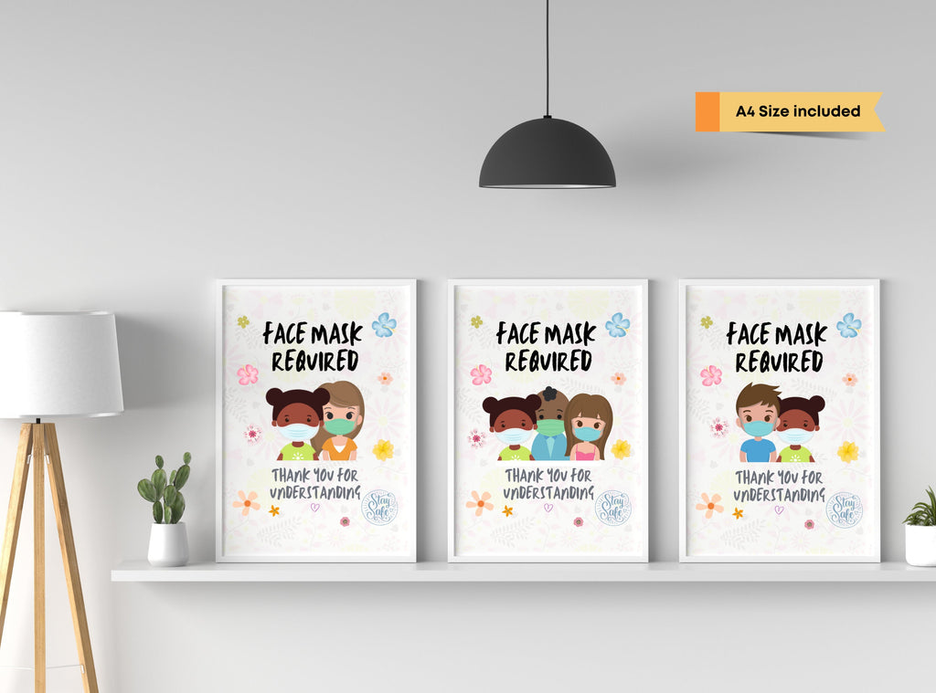 Face Mask Required Signs – Printable Set of 5