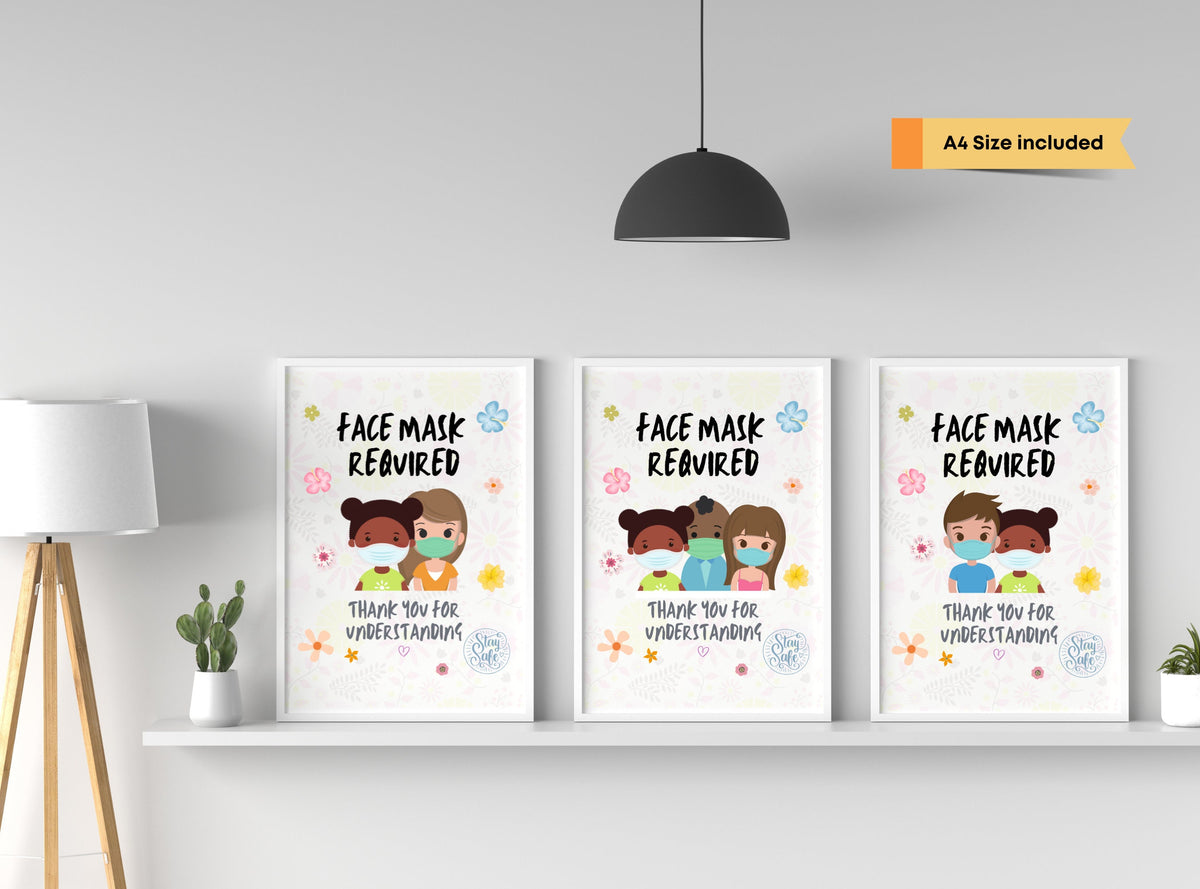 Face Mask Required Signs – Printable Set of 5