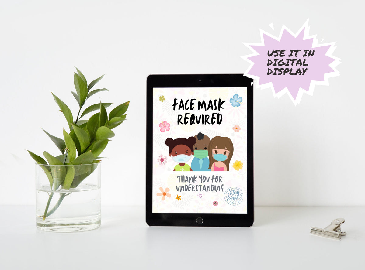 Face Mask Required Signs – Printable Set of 5
