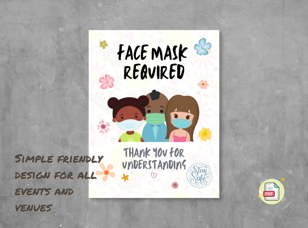 Face Mask Required Signs – Printable Set of 5