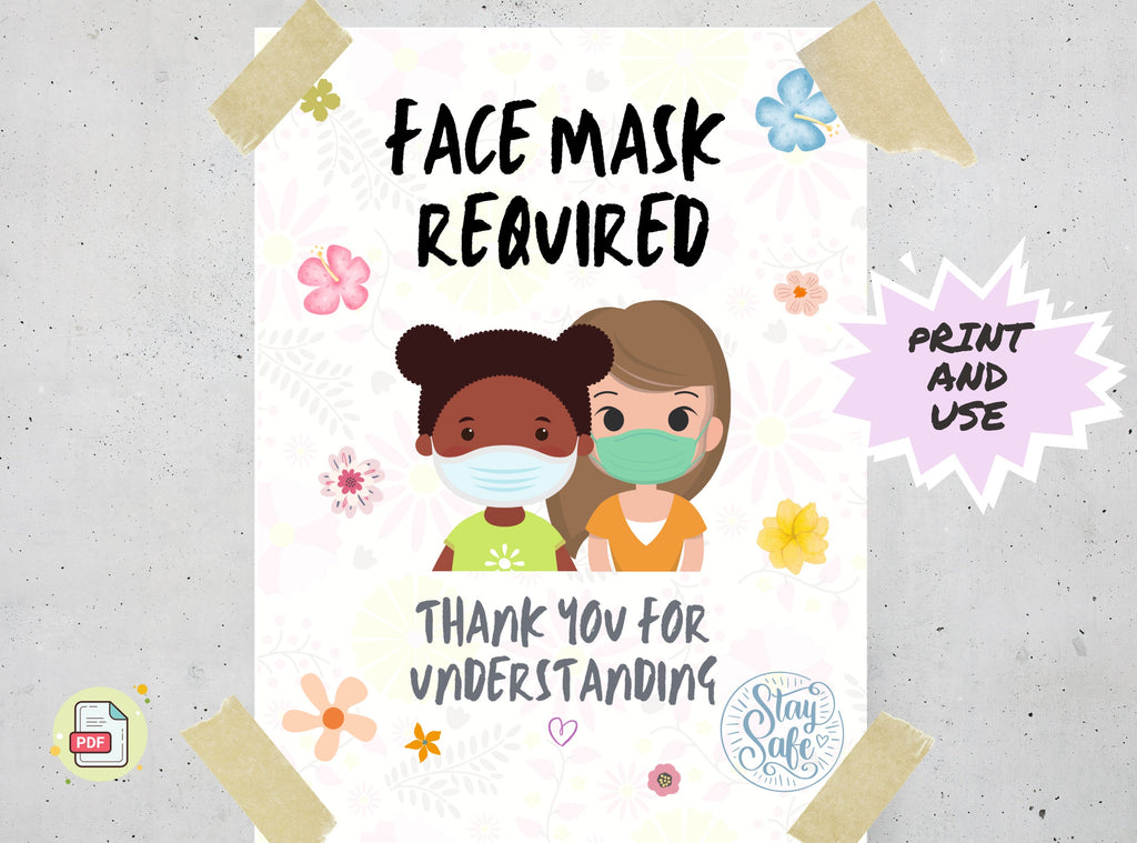 Face Mask Required Signs – Printable Set of 5