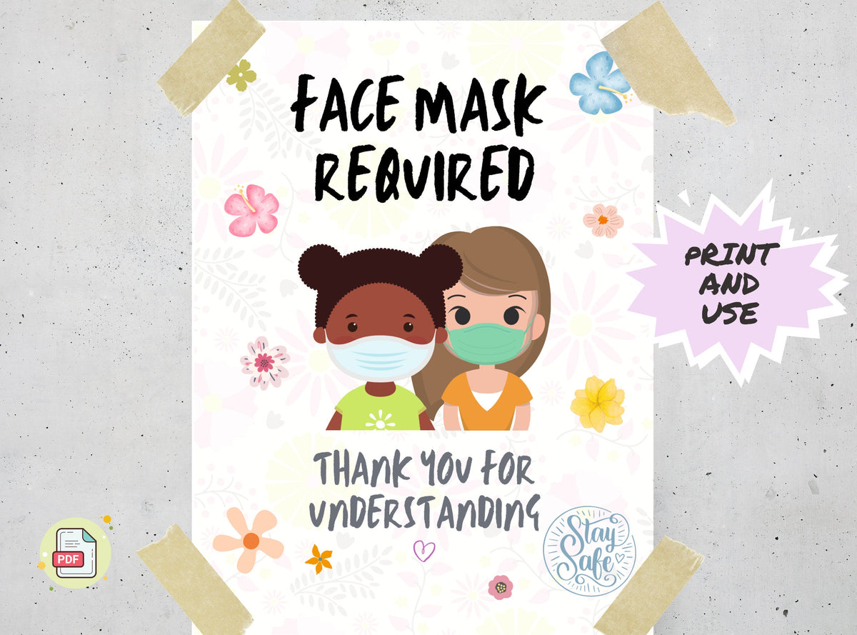 Face Mask Required Signs – Printable Set of 5