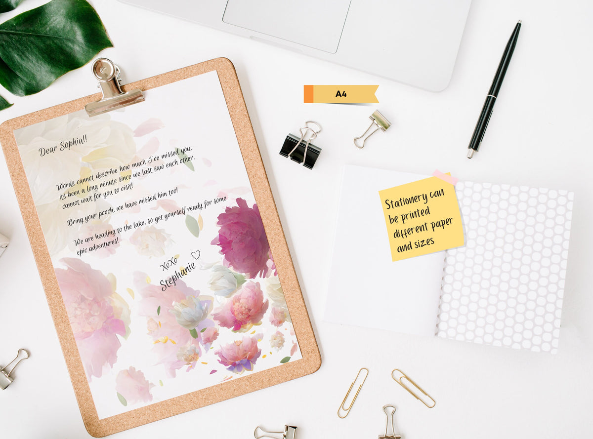 Peony Stationery