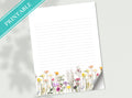 Simple Real Flowers Stationery