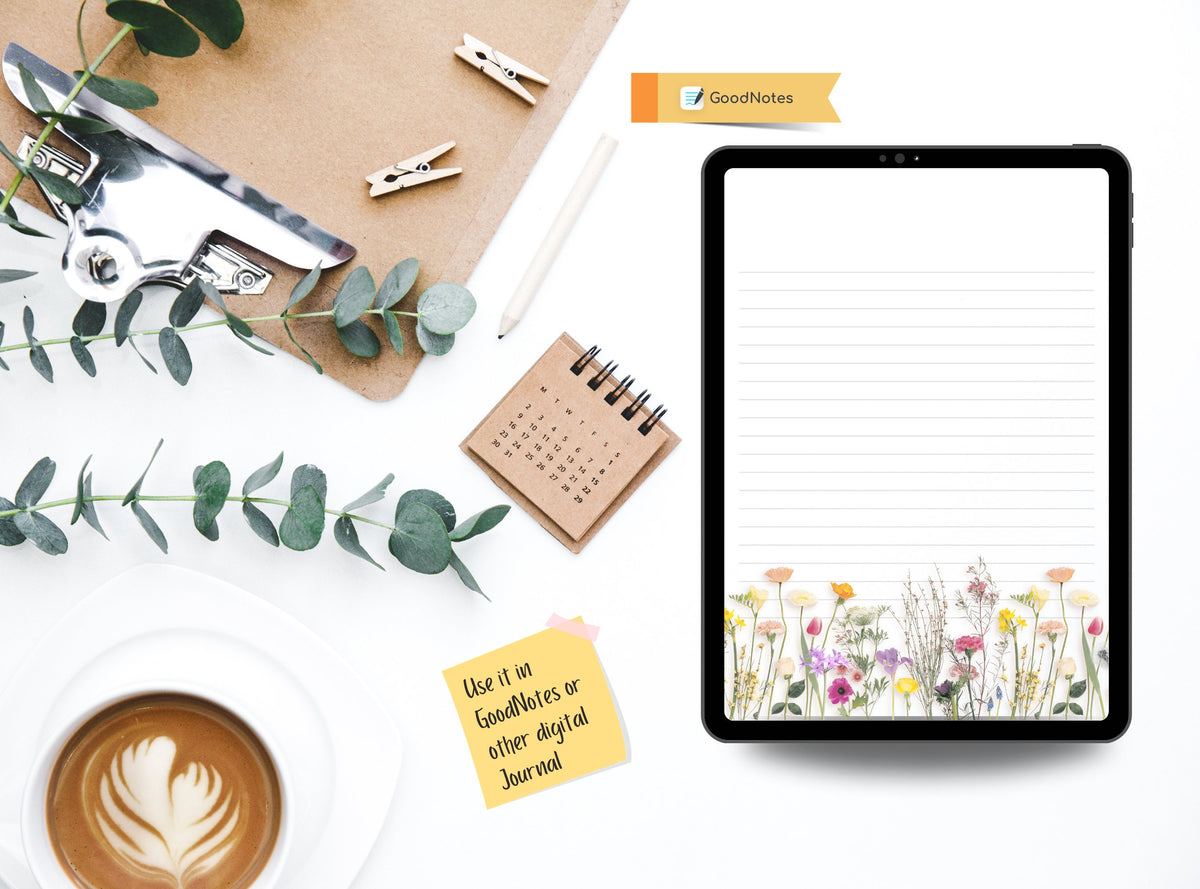 Simple Real Flowers Stationery