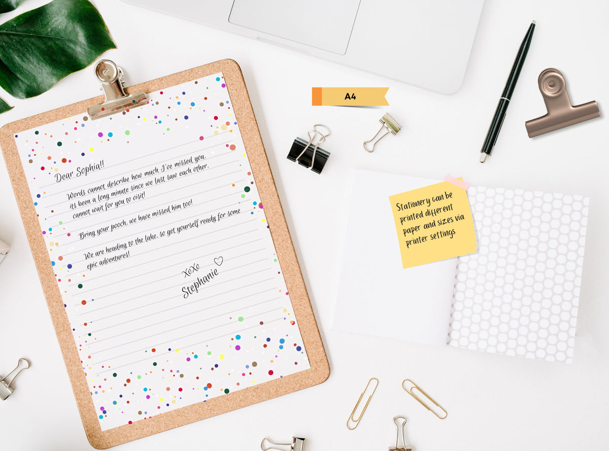 Polka Dot Stationery