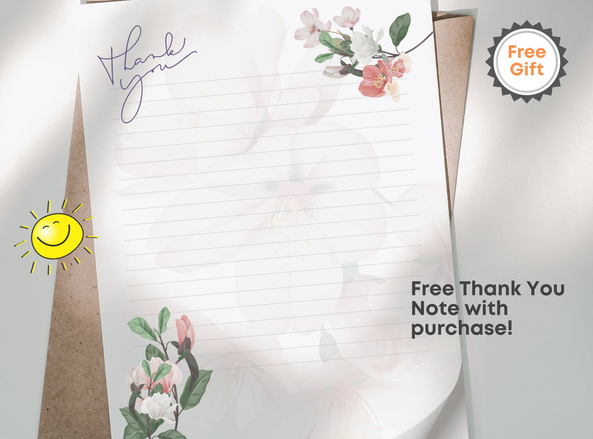 Cherry Blossom Love Birds Stationery