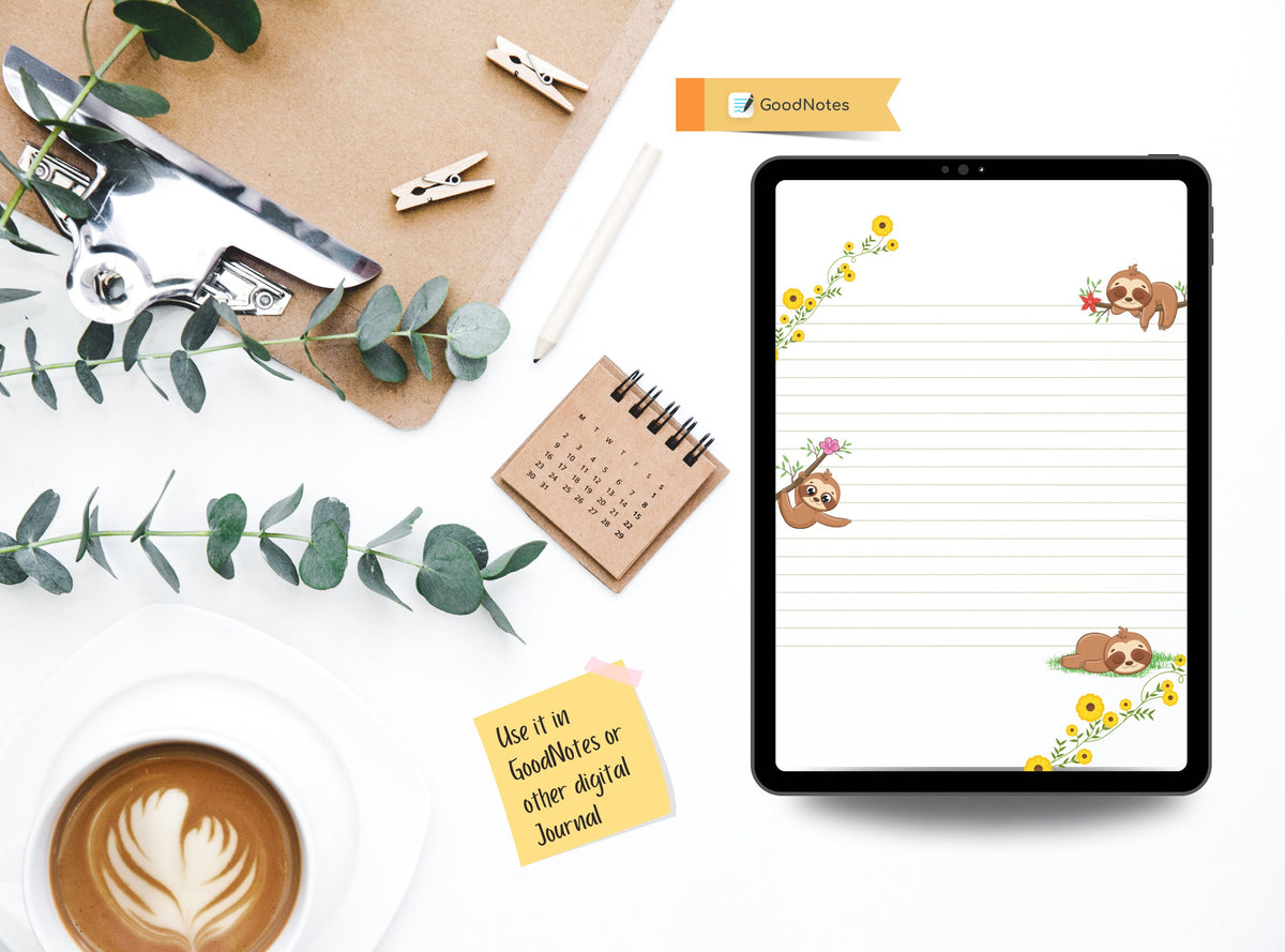 Funny Sloth Stationery
