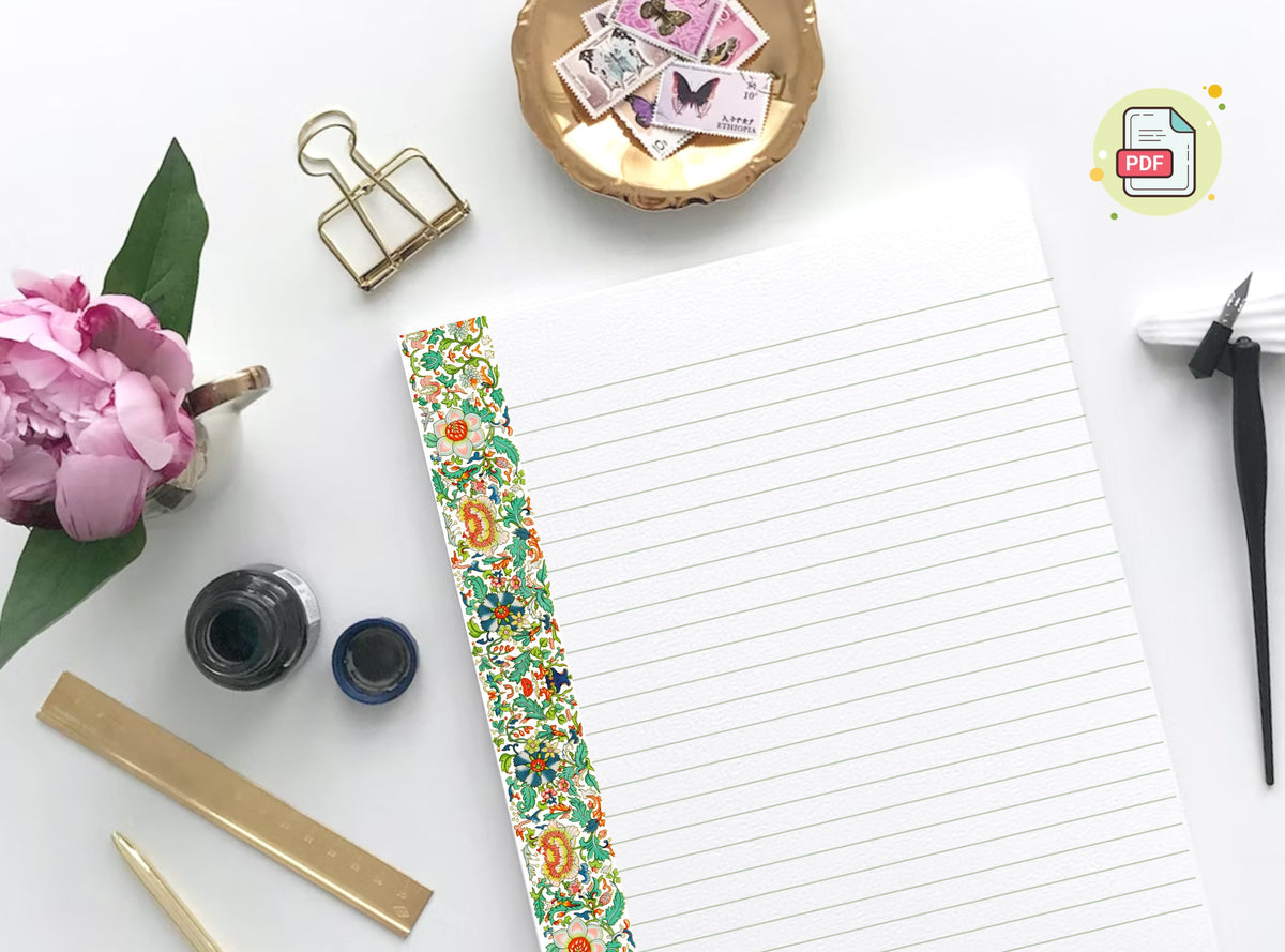 Vintage Chinese Floral Stationery